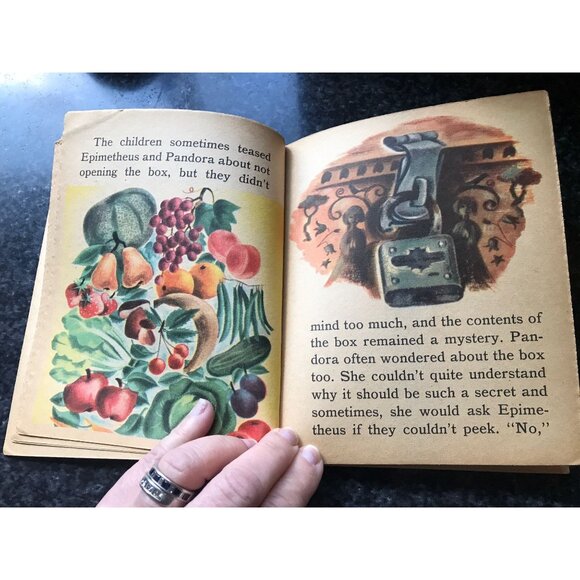 Vtg 1945 "Pandora" Children's Book A Sturdibilt Book Retold Mary Patric Sam Lowe - Picture 7 of 10